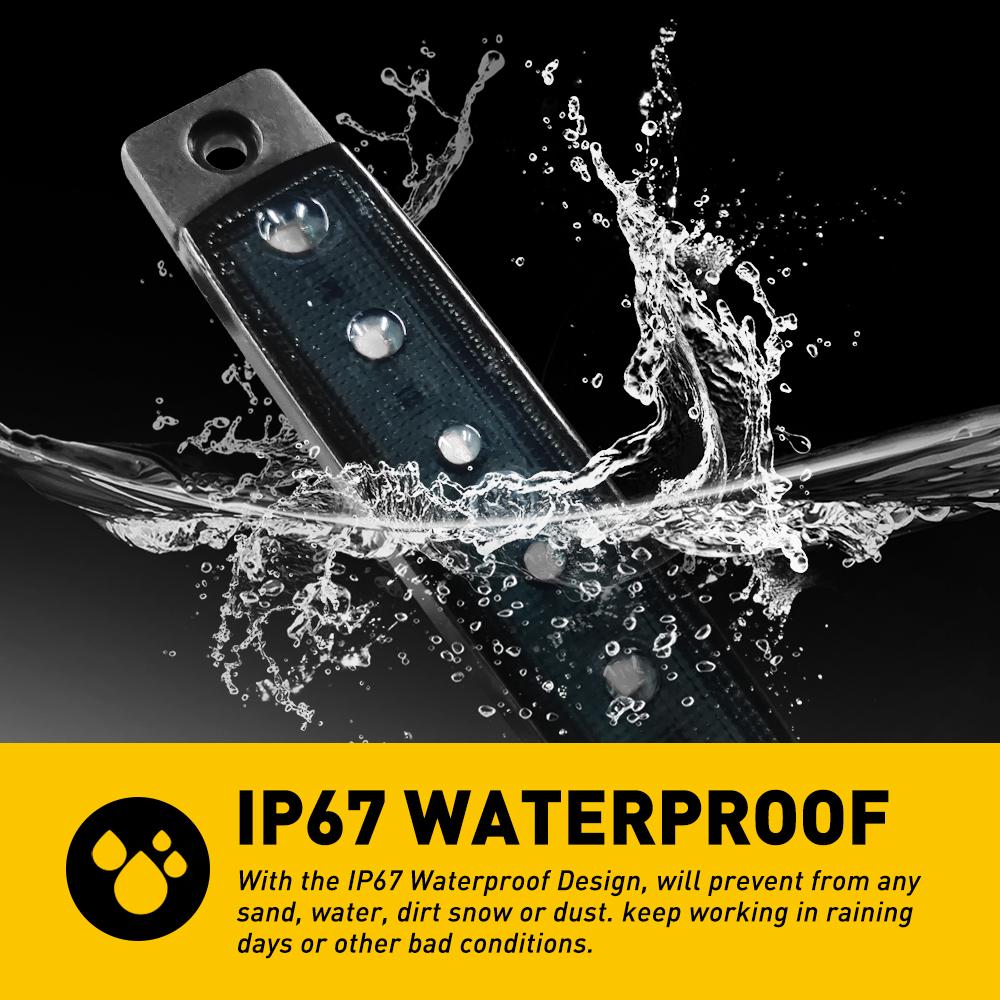 10x 3.8" Smoked Amber/Red/White/Green Side Marker Clearance Lights 6 LED for Truck Trailer 10x 3.8" Smoked Amber/Red/White/Green Side Marker Clearance Lights 6 LED for Truck Trailer