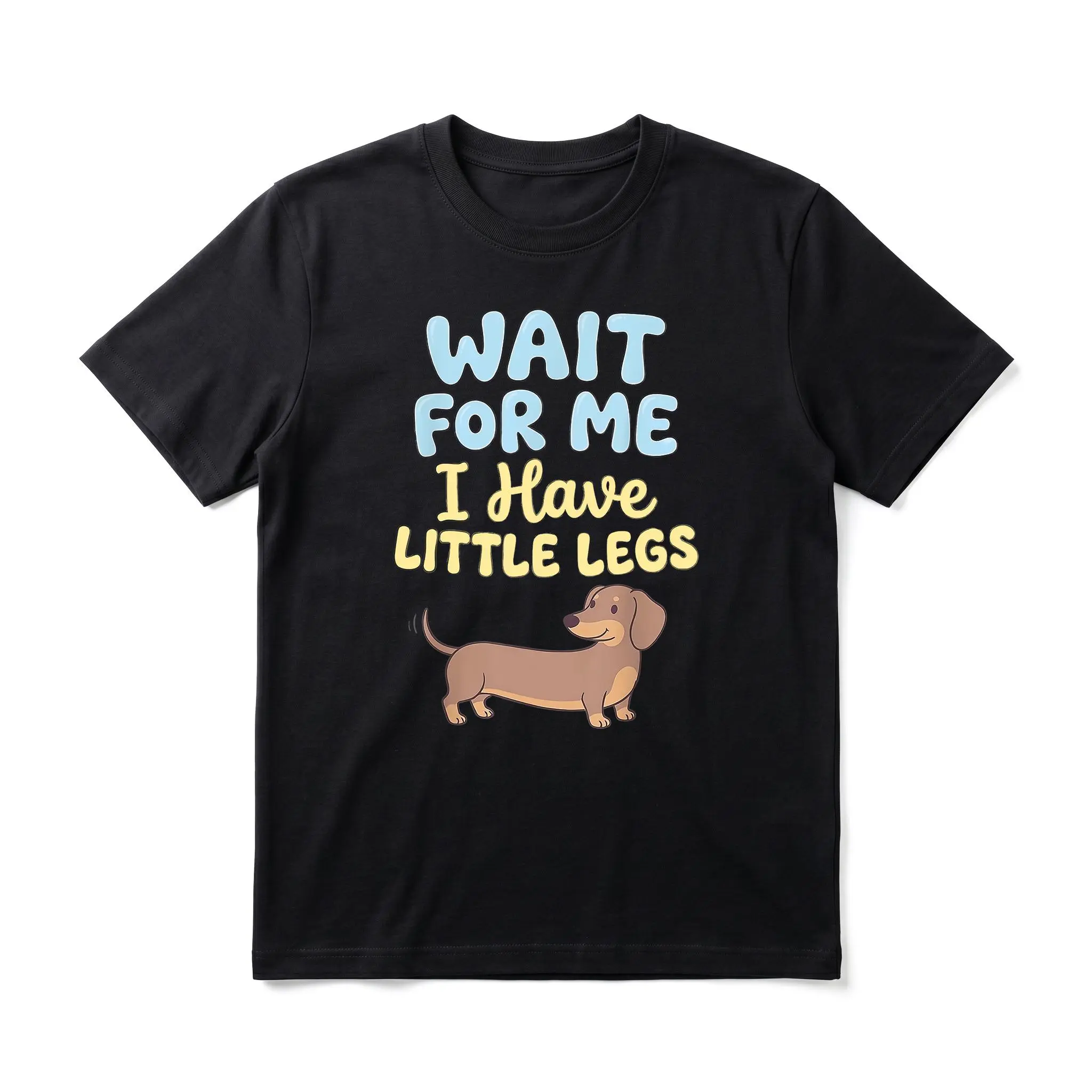 Men's 1PC 100% Cotton Short Sleeve (Shortsleeve) Casual Fit Graphic Print T-Shirt - Cute Dachshund Cartoon, Breathable Soft Basic Clothes, S-6XL Sizes, Ideal for Daily Wear/Streetwear, Cold Wash