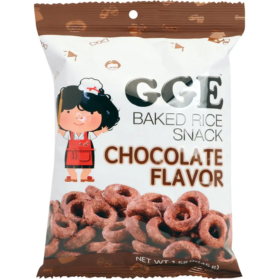 Wei Lih GGE Baked Rice Snack Packs - Chocolate-Coated, Light and Crunchy Sweet Dessert Crisps & Puffed Snacks, Chocolate Coating, Asian Snack, Crispy