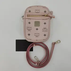 Pre-owned MCM Canvas Crossbody Bags Pink Visetos Small Bag BF00265