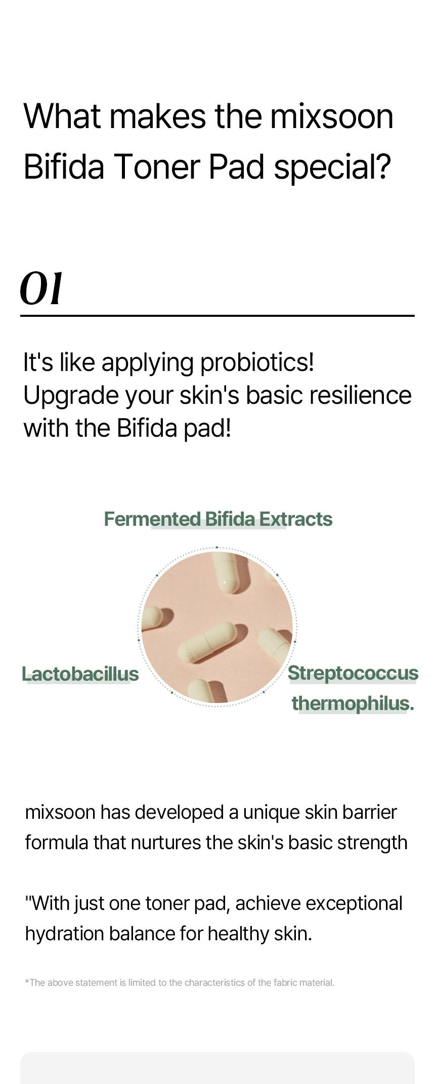 [mixsoon Official Shop] Bifida Toner Pads 9.46 fl.oz / 250ml / 120 Sheets - Hydrating & Rejuvenating Toner Pads, Korean Skin Care