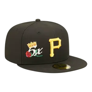 New Era Crown Champs WS 59Fifty Pittsburgh Pirates Men Fitted Hat Black