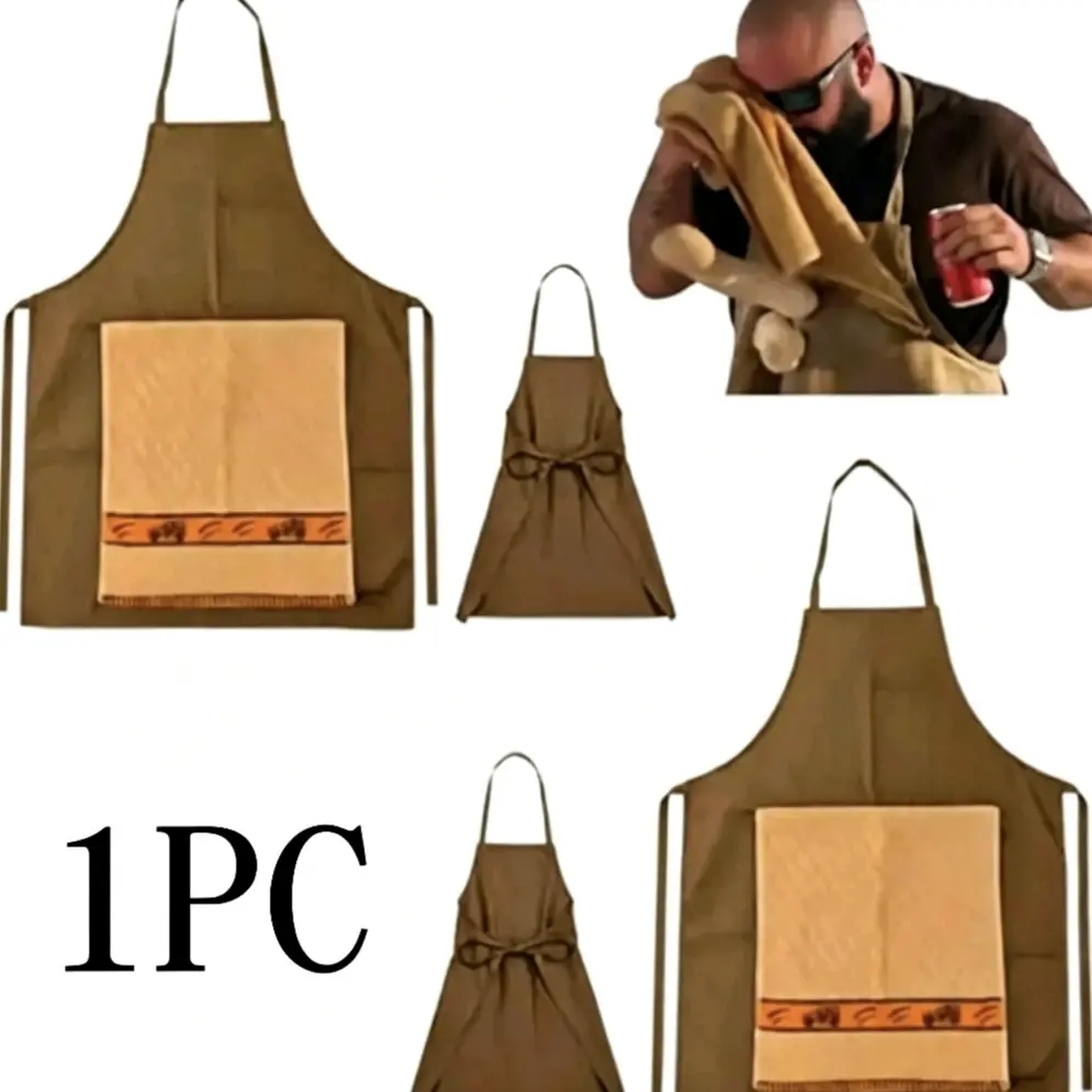 Men's funny apron with a hilarious surprise hidden pocket apron - a unique and interesting gift for Father's Day or birthday, kitchen apron with hidden pocket