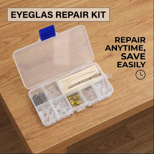 Eyeglass Nose Pads Kit - Upgraded Ultra-Soft Silicone Air Cushion Pads, Anti-Slip Screw-In Glasses Repair Set with Free Tools & Accessories, Ideal for Daily Glasses Wearers for Work & Everyday Comfort