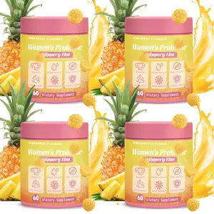 Women’s Feminine Health Probiotic Gummies | Pineapple & Slippery Elm Prebiotic Blend | 60ct | pH Balance