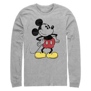 Men's Mickey & Friends Classic Mickey Distressed Long Sleeve Shirt