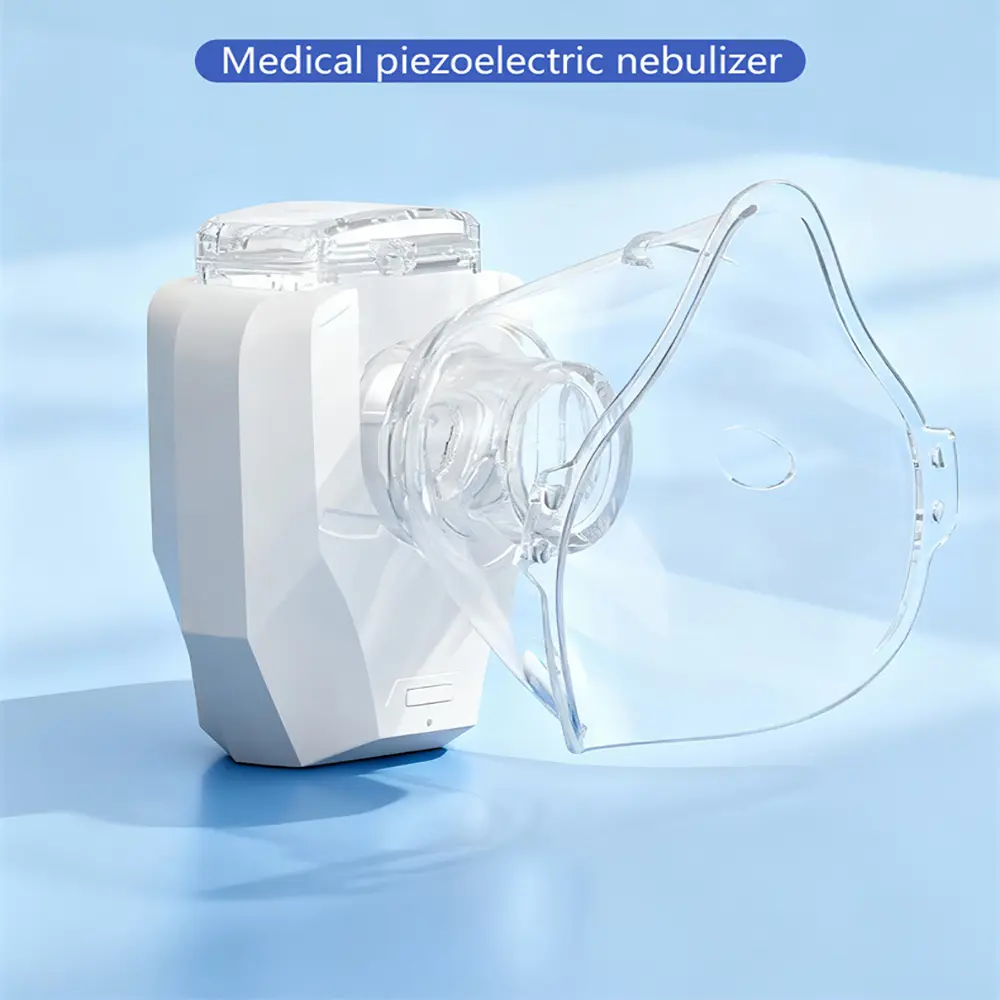 Rechargeable Portable Handheld Ultrasonic Nebulizer with 400mA Lithium Battery, Adjustable Settings, Face Mask, Mouthpiece, Compact Self-Cleaning Design for Home, Travel Respiratory Care (Adults & Kids), Rechargeable Handheld Nebulizer, Portable Handheld