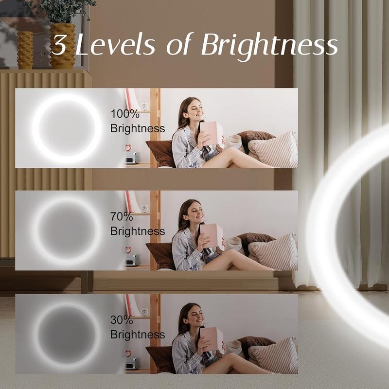Mini Portable LED Light Makeup Mirror, Travel Foldable Rechargeable Mirror with LED Light, Compact Mirror for Women, Pocket Size Makeup Tools, 1 Count Glam Travel Hand Mirror
