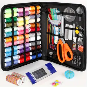 Portable Multifunctional Sewing Kit with Storage Bag, 1 Set Random Color Material Including Thread & Needle & Other Material, Sewing Supplies for Home, Sewing Tool Kit