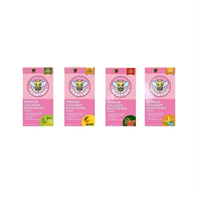 Hubby Bee Premium Collagen Booster Mix - 50,000 MG Korean Hydrolyzed Marine Collagen with Japanese L-Glutathione & Apple Stem Cells - 10 Sachets (18g Each) - CHOOSE A FLAVOR