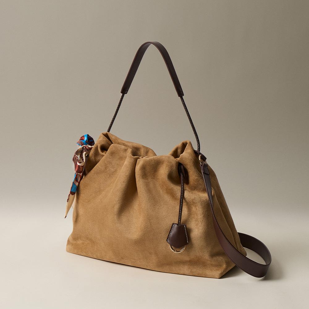 BOSTANTEN Viral Vegan Leather Purses | Lightweight Large Capacity Drawstring Bag | Affordable everyday bag