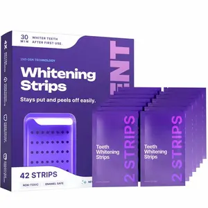 2026 New Purple Teeth Whitening Strips - 42 strips 21 Whitening Sessions - Safe for Enamel - Non Sensitive Teeth Whitening - Peroxide-Free