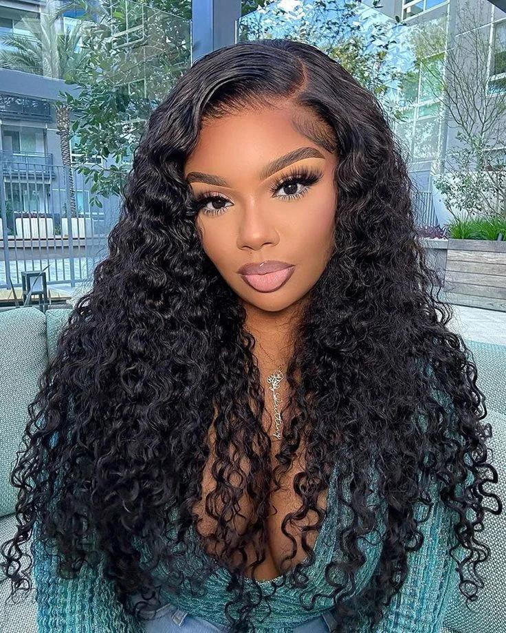 250 Density 13x6 Hd Deep Wave Frontal Wig 30 34inch Glueless Wigs 100% Human Hair Water Wave Curly Lace Front Wig For Women On Clearance Sale