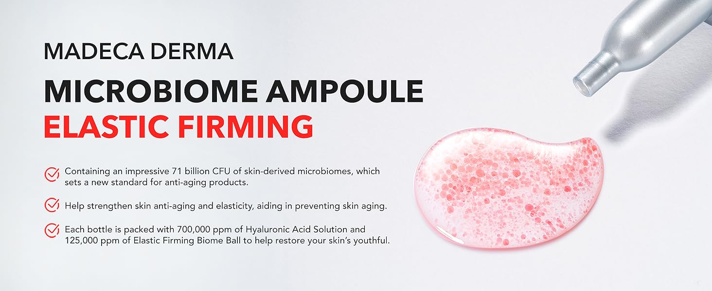 [[Madeca Derma] 2X FIRMING BOOST SET (5 pcs of Elastic Firming Microbiome Ampoules + Microbiome Balancing Toner) Anti-aging, Korean pharmaceutical
