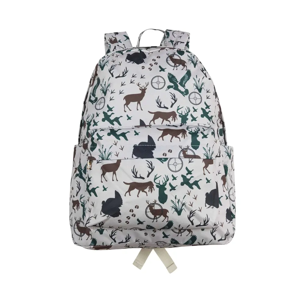 Unisex Deer Theme Camouflage School Backpack for Kids - Waterproof, No Wheels Daypack for Children's Outdoor Adventure Use