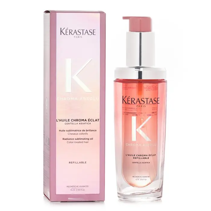 Kerastase Chroma Absolu Radiance Sublimating Hair Oil, 75ml Smooth Haircare Treatment for Frizz Control, Travel-Sized Hair Oil Bottles