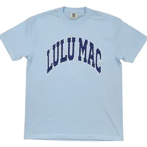 Polka Dot Adult Chambray Comfort Colors Tee: Chambray Polka Dots