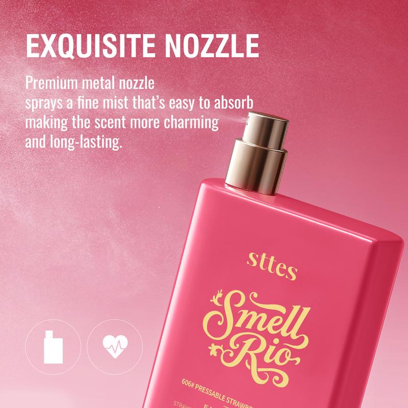 New Sttes Perfume 606# (Pressable Strawberry Gummies) – Eau de Parfum for Women – Richer Scent, Longer Lasting – Strawberry, Marshmallow, Fruit Gummies, Vanilla – Perfumes & Fragrances(100ml / 3.4 fl oz)