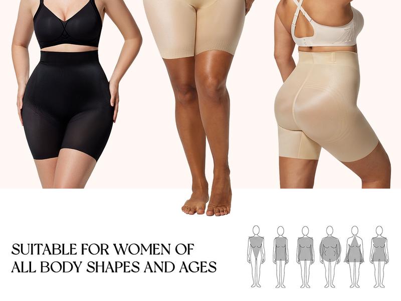 Vertvie Women's Tummy Control Shapewear Shorts High Waisted Seamless Body Shaper Underwear Butt Lifting Thigh Slimmer Breathable Soft Spandex Smooth