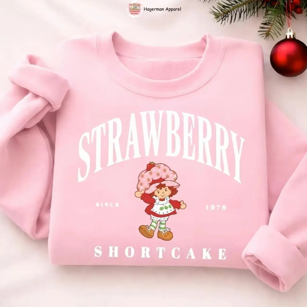 Strawberry Shortcake Very Berry Holiday Sweatshirt, Vintage Cute Cartoon Shirt, Strawberry Girl Graphic, Gift For Her, Full Size.