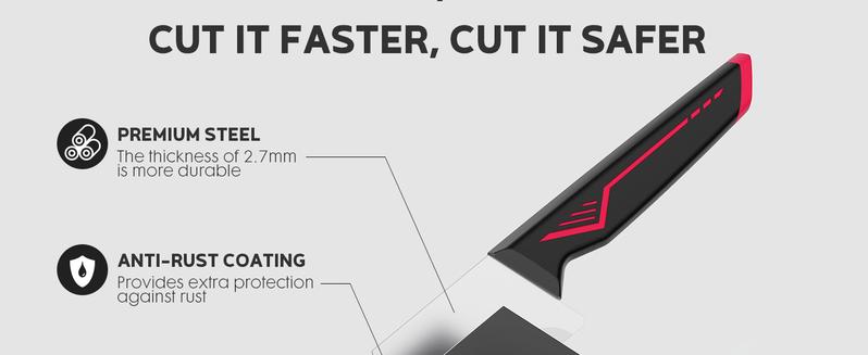 ASETY 15PCS Cyberpunk Knife Set from Future Kitchen Knife Set with Built-in Knife Sharpener Block, Stainless Steel Knife Block Set, Dishwasher Safe Mordern Knife Set, Elegant Box for gift