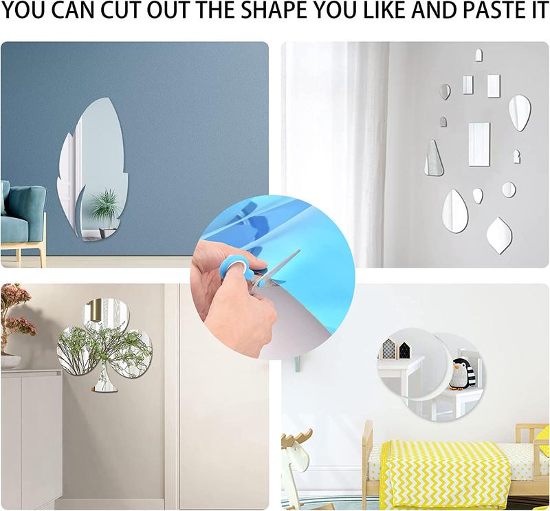 23.6x39.3 inch Mirror Tile Wall Sticker Flexible Mirror Sheets, Blue protective Self Adhesive Mirror Tiles for Home Bathroom Bedroom Decor 23.6x39.3 inch Mirror Tile Wall Sticker Flexible Mirror Sheets, Blue protective Self Adhesive Mirror Tiles for Home Bathroom Bedroom Decor