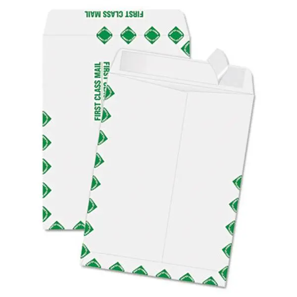 Quality Park Redi-Strip Business Mailing Paper Envelope, 9x12 in, First Class Mail, White Border, Secure Envelope Seal, Office Stationery Supplies, 100 per Box, Business Envelopes