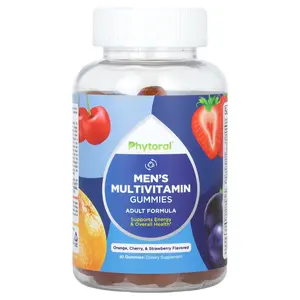 Phytoral Men's Multivitamin Gummies, Orange, Cherry & Strawberry, 90 Gummies