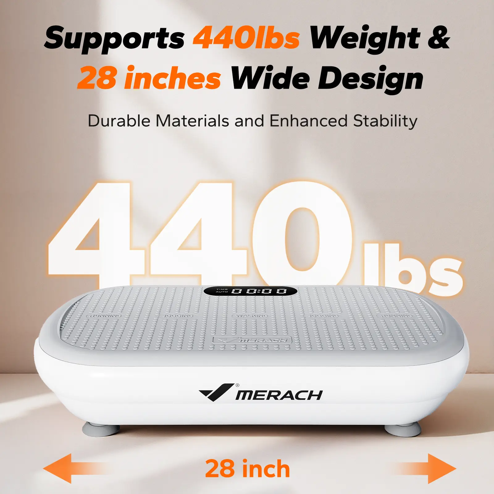 MERACH Vibration Plate Exercise Machine, 440lbs Weight Capacity, High Power, Bluetooth, Remote Control, 4 Workout Modes, Home Fitness Equipment | Black Friday Sale TikTok Shop
