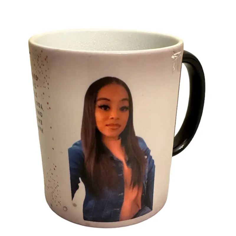 Personalized Mug - Custom color changing desi Design Featuring an Image of a Person. 11oz