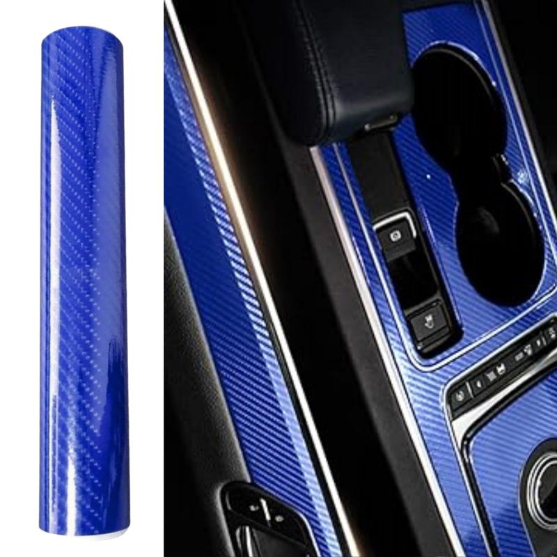 FONESO Car Body Sticker with Cutter and Hand Tool Kit, 60 x 8 inch Car 7D Matte Carbon Fibre Vinyl Film Wrap Protector Sticker, 5FT Self-Adhesive Air Bubble Free Easy to Install, Universal For All Cars SUVs Sedan Coupe Truck Pickup Bike Motorcycle