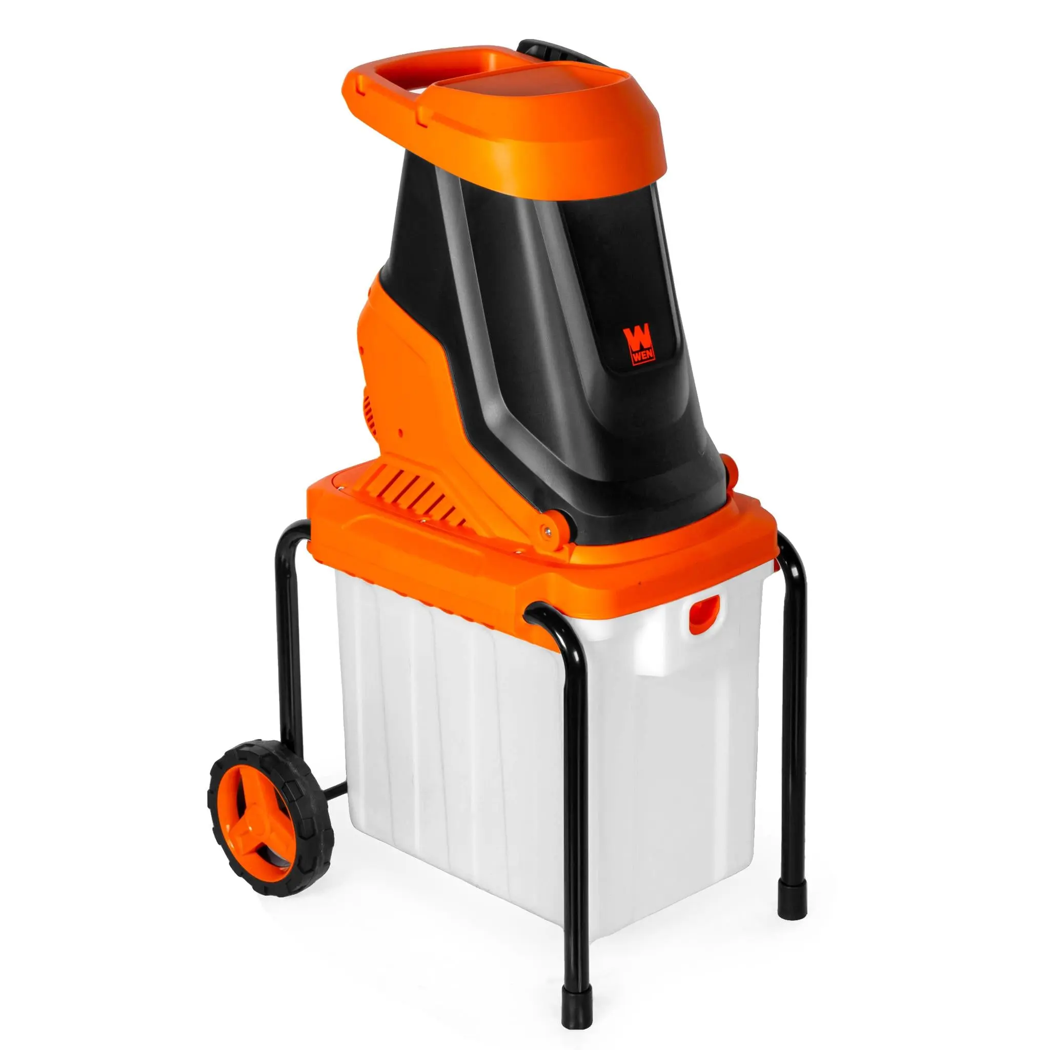 WEN 41130 Electric Garden Wood Chipper and Shredder Power Tool - 15-Amp Motor, 13-Gallon Enclosed Collection Bin