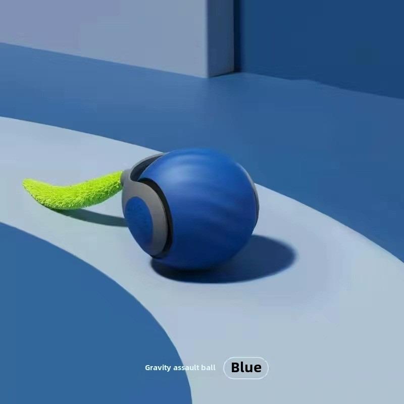 Automatic Rolling Cat Toy Ball - USB Rechargeable Interactive Pet Toy for Cats & Small Dogs | Safe TPR Rubber Material, Chew-Proof & Bounce-Friendly | Fun Exercise Gift for New Year & Holidays