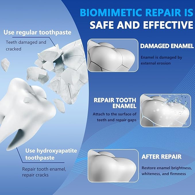 BEAMACH Hydroxyapatite Enamel Repair Toothpaste | Fluoride-Free for Sensitive Teeth | Strengthen & Whiten Naturally | 24H Cooling Mint Fresh Breath Oral Care