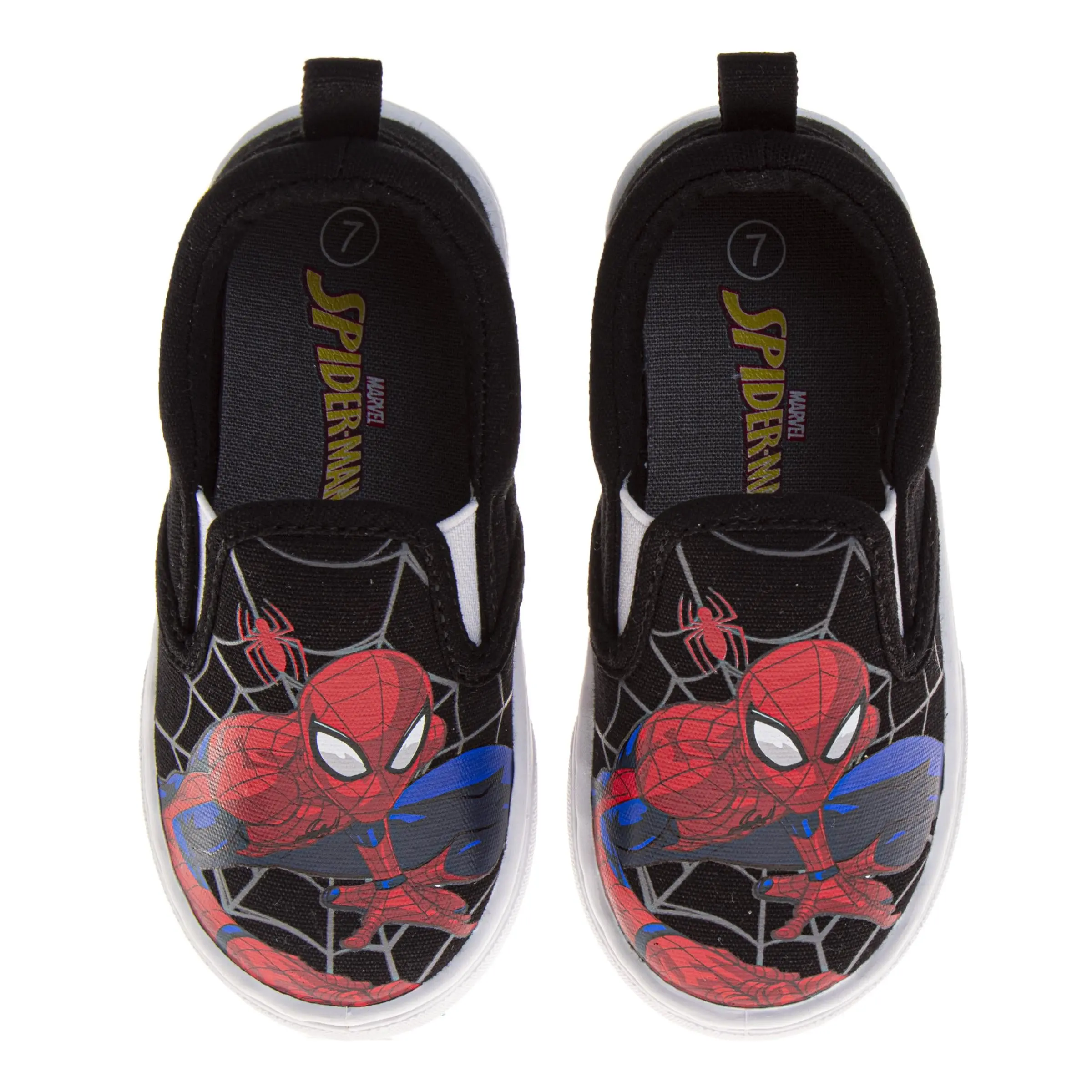 Marvel Spider-Man Boys' Slip-On Canvas Trainers, Size 9, 3-4 Years (Toddler/Little Kid)