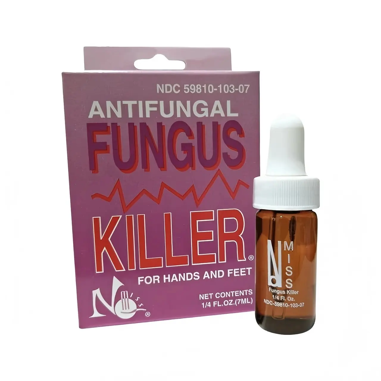 No Miss Antifungal Liquid (0.25oz) - Toenail Fungus Treatment Nail Repair for Hands and Feet, Fungal Elimination Solution