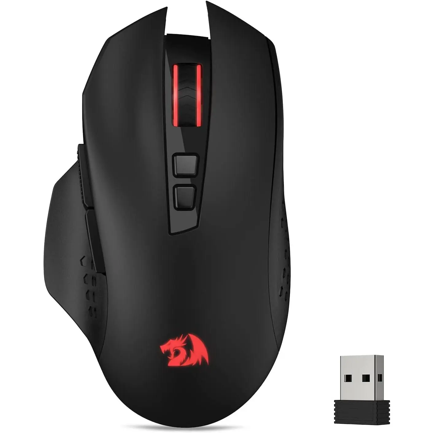 Redragon M656 Gainer Wireless Gaming Mouse, 4000 DPI 2.4Ghz Gamer Mouse w/ 5 DPI Levels, 7 Macro Buttons, Red LED Backlit & Pro Software/Drive Supported, for PC/Mac/Laptop,summerwins,back to school,back to school shopping