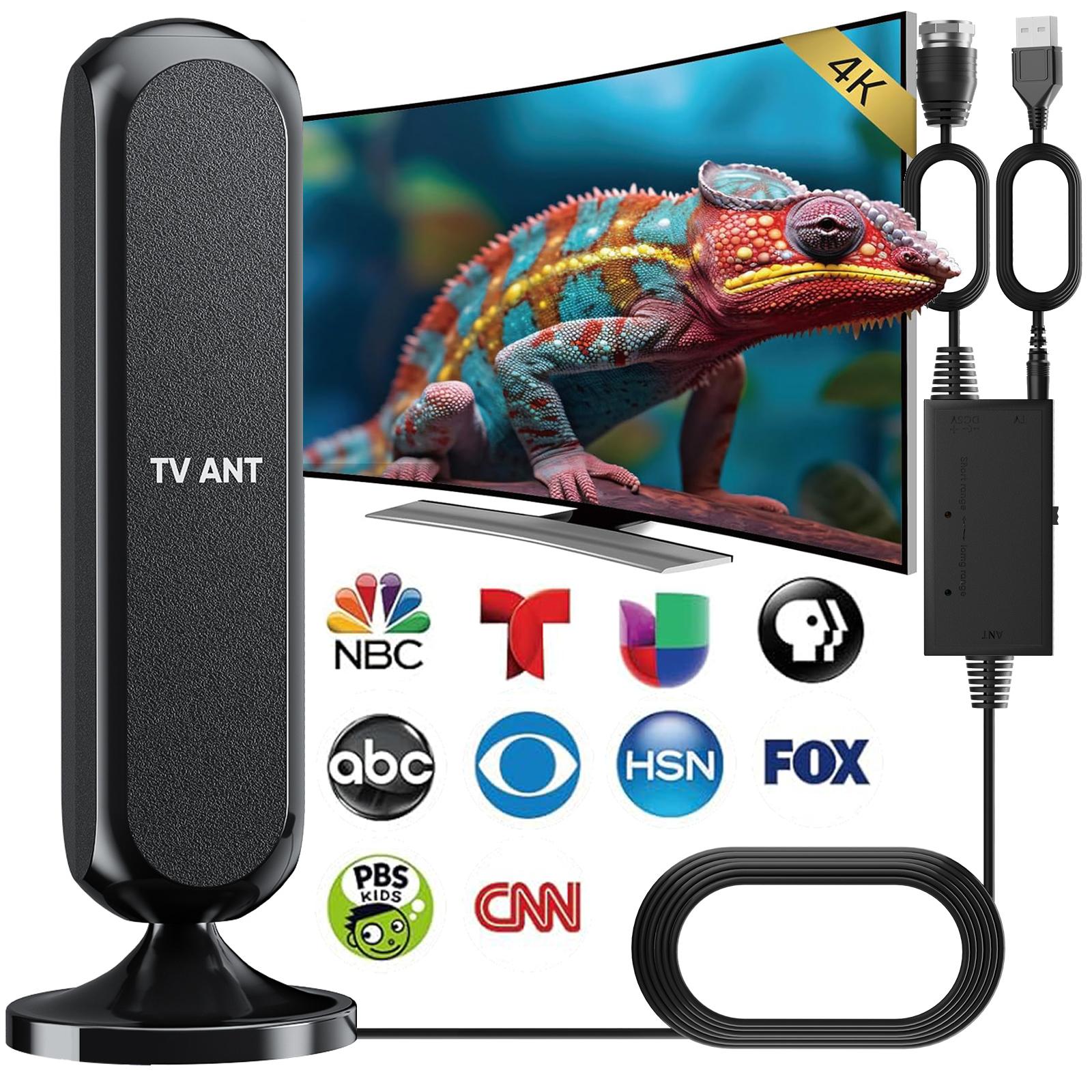 2026 TV Antenna Indoor,Digital Antenna ,Antennas for Smart TV with 360° Reception Amplifier Signal Booster,HD Antennas for Local Channels Support  4K 1080P-25ft Thick Coax Cable, TikTokShopBlackFriday