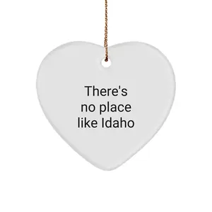 Idaho Heart Ornament Gifts from Friends to Family - Funny Idaho Christmas Decor