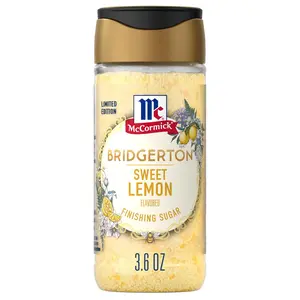 Bridgerton Sweet Lemon Finishing Sugar – Limited Edition Dessert Topping (3.6 oz)