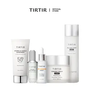 [TIRTIR Official] LIGHTWEIGHT GLOW SHIELD SKIN SET Hydrating Moisture Skincare Toner Ampoule Brightening Cream Daily Gentle
