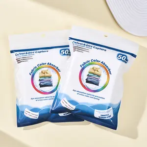 100 Sheets Color-Catching Laundry Sheets. Anti-Dye Transfer, Safe for Mixed Loads, Essential for Home Washing Machines.