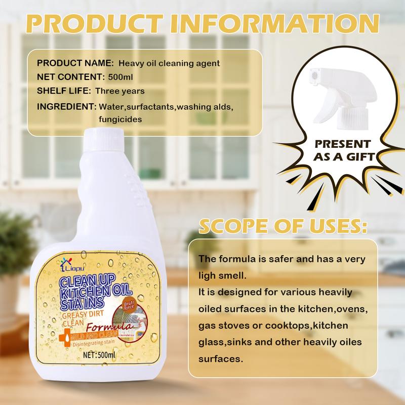 liapu Multipurpose Grease Remover, 16.9oz Kitchen Degreaser Spray for Stove Tops Range Hoods, Safe for Daily Use liapu Multipurpose Grease Remover, 16.9oz Kitchen Degreaser Spray for Stove Tops Range Hoods, Safe for Daily Use