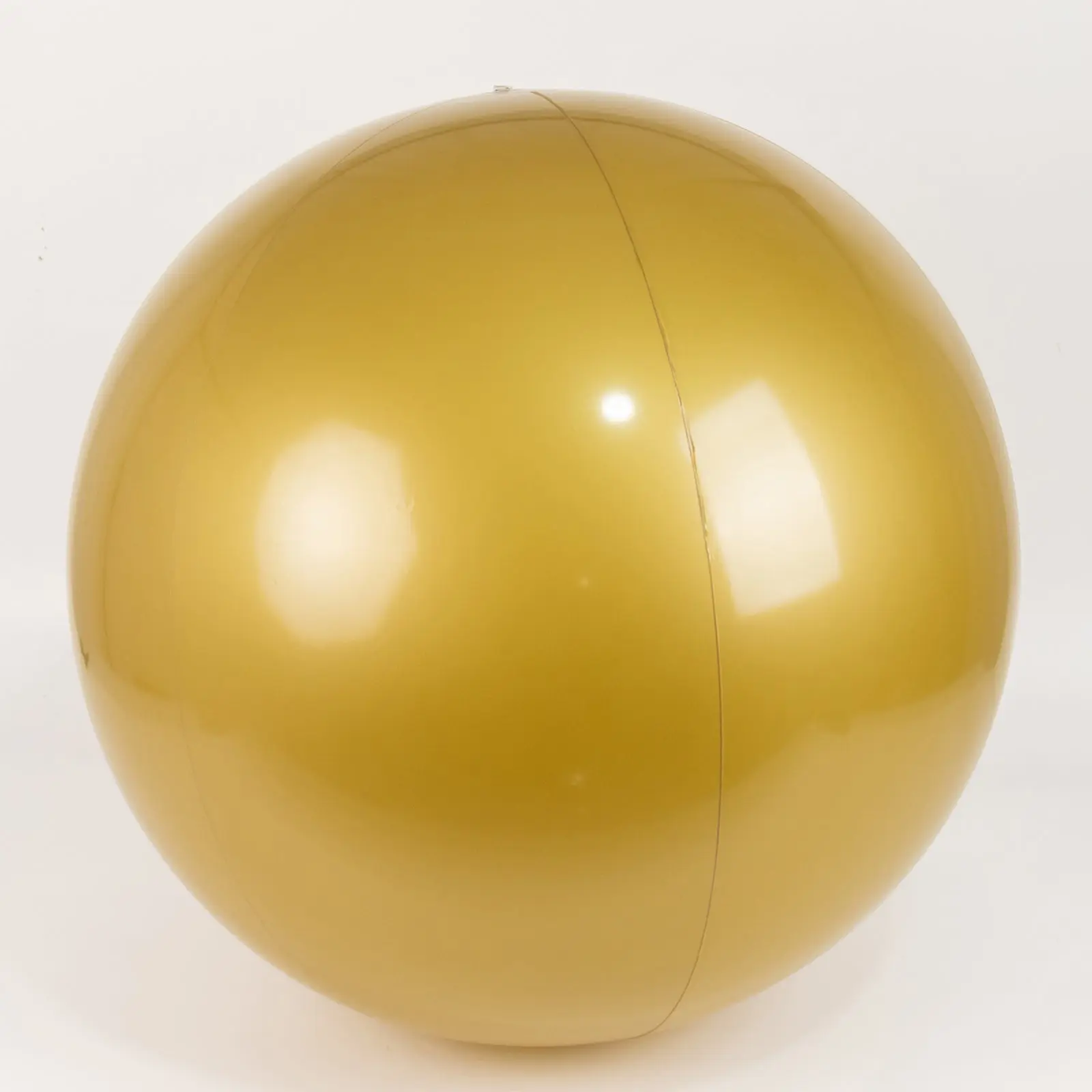 2-Pack 24" Inflatable Gold Vinyl Round Balloons - Lightweight Beach Games, Holidays, Birthdays Supplies for Pool, Carnival Party Decor, Home Festive Wedding Needs, 24 Inches, Decorative