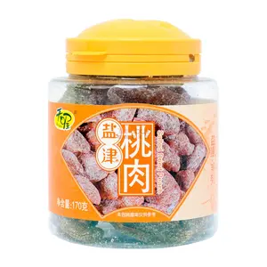 TEN WOW Salted Preserved Peach Slices Dried Fruit Snack 170g - Sweet & Chewy Chinese Candied Peaches