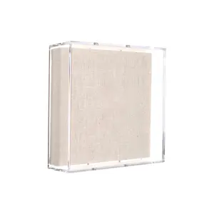 Modern UV-Grade Acrylic Shadowbox with Linen Canvas 2" Depth