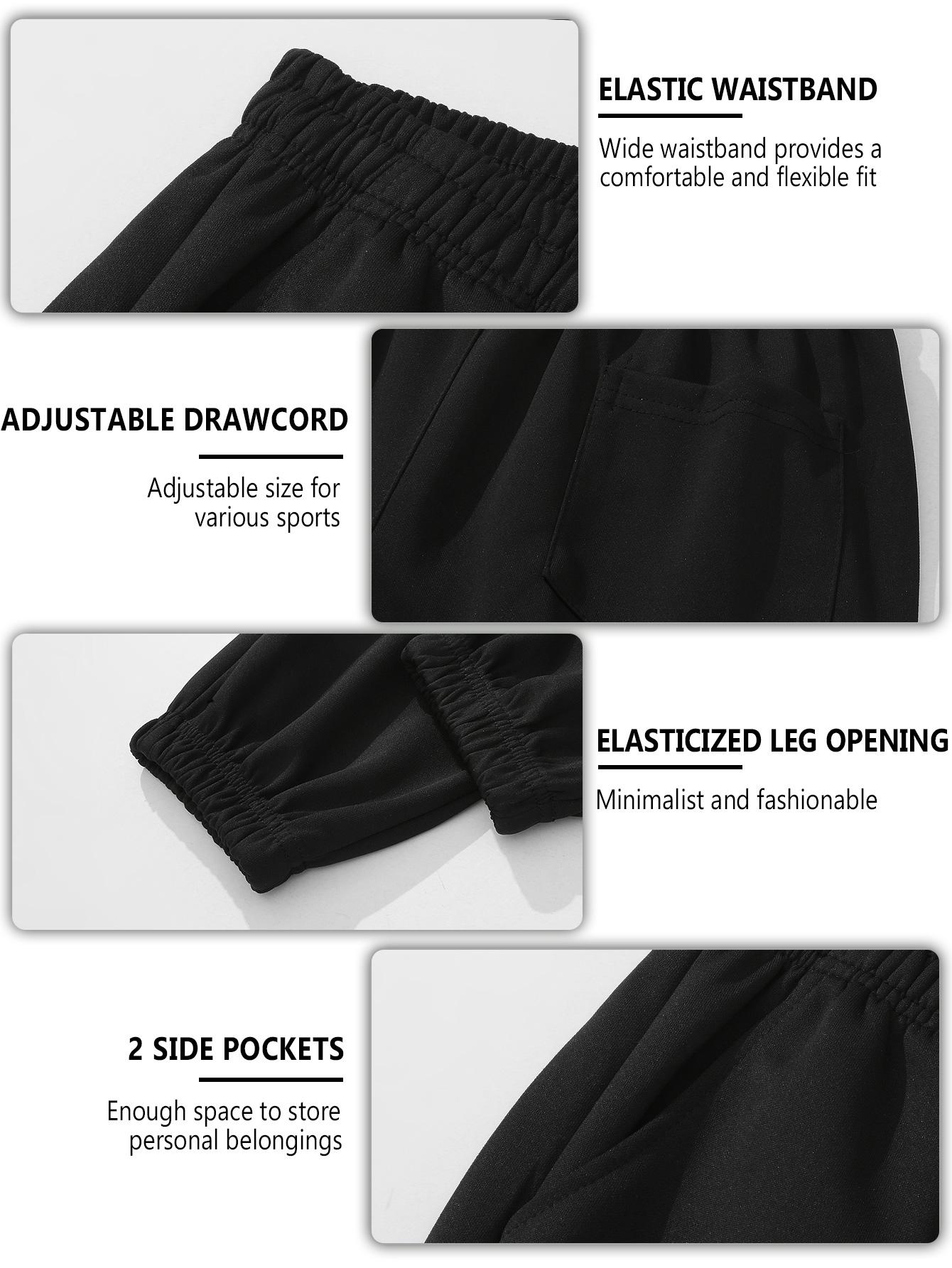 CCCMAI Men's Pocket Drawstring Winter Pants, Casual Regular Fit Plain Thermal Lined Trousers, Men's Bottoms for Winter Menswear