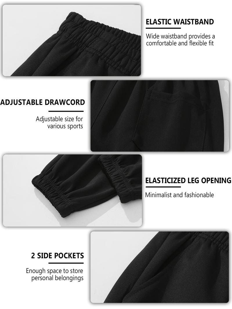 CCCMAI Men's Pocket Drawstring Winter Pants, Casual Regular Fit Plain Thermal Lined Trousers, Men's Bottoms for Winter Menswear