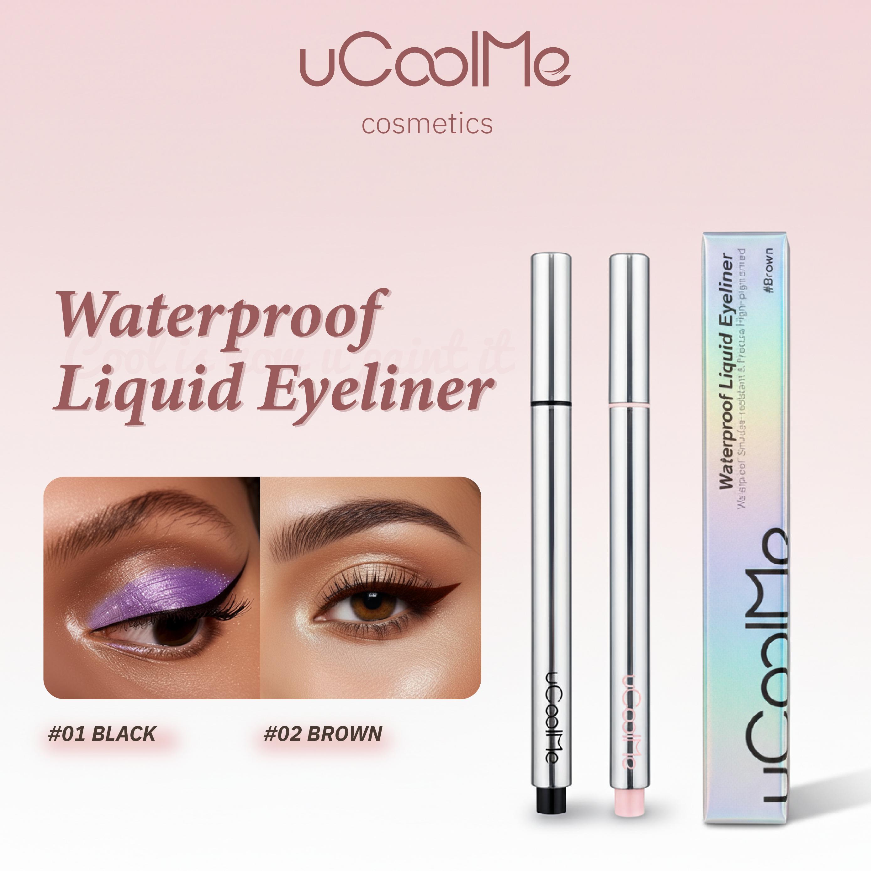 uCoolMe Waterproof Liquid Eyeliner Tawny Brown & Black Long Lasting No Smudge Eyeliner for Women's Makeup Beauty Cosmetics Flawless Look All Day TiktokShopHolidayHaul
