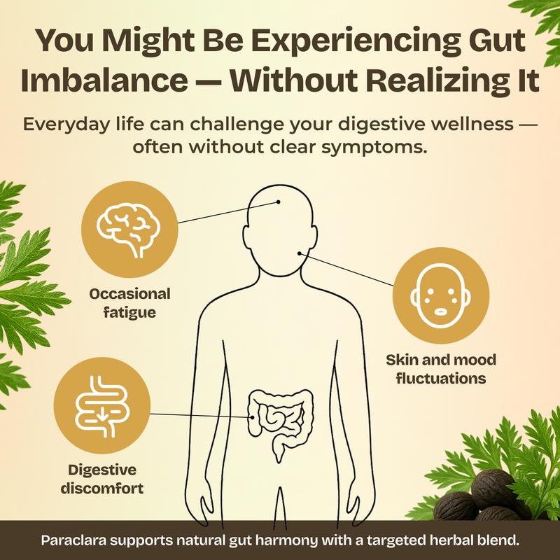 Serene Herbs Paraclara Wormwood Cleanse for Humans - Black Walnut Hull Clove Detox, Natural Gut Health Supplement for Children & Adults - Improve Digestion & Energy - 60 Capsules